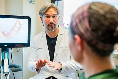 Dr. Daniel Voorhees with sleep apnea patient